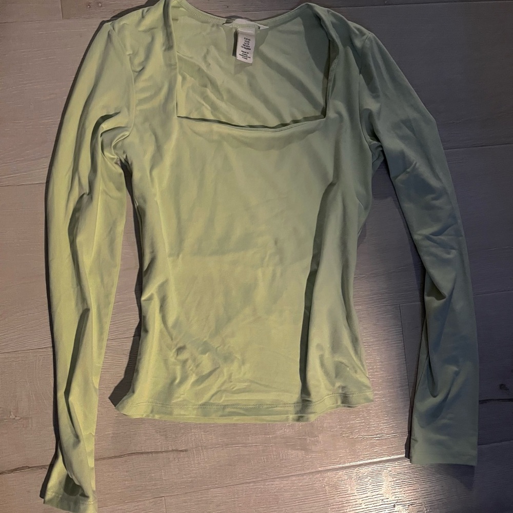 H&M Pastel Green Long Sleeve Top